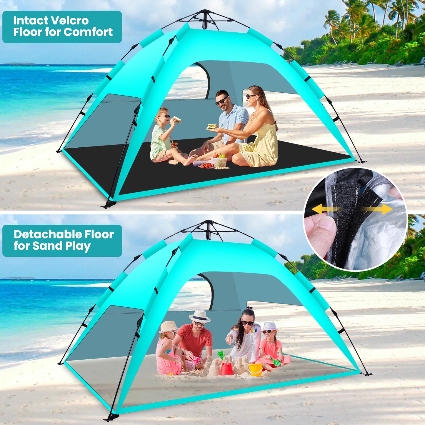 WARMTUYO Automatische Instant Pop Up Strandzelt