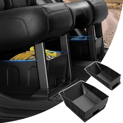 DIAMOOKY Rear Under Seat Storage Box for Jeep Wrangler JL JLU 4-Door (2018-2026) Accessories | Under Back Seat Organizer Tray Tool Case ( NOT for 2-Door, 4xe & Gladiator JT)