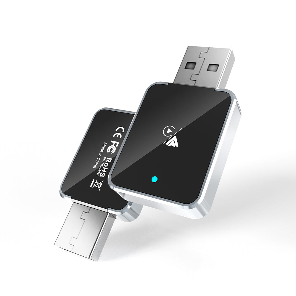 DIAMOOKY Mini Wireless CarPlay Adapter for iPhone & Android Auto, 2 in 1 Bluetooth Dongle Plug & Play with Fast Stable Connection, Converts Wired to Wireless Car Play Adapter