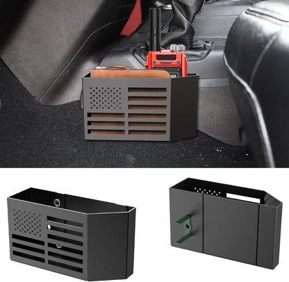 DIAMOOKY Metal Center Console Organizer for Jeep Wrangler Accessories and Jeep Gladiator JL JLU 2025 2024 2023 2022-2018 Rubicon Sahara 4xe, Storage Box Tray, Not for JK/JKU, 2 PCs