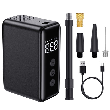 WARMTUYO Electric Mini Bike Air Pump with 120 PSI Pressure Gauge