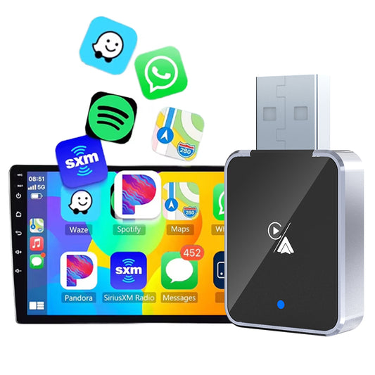 DIAMOOKY Mini Wireless CarPlay Adapter for iPhone & Android Auto, 2 in 1 Bluetooth Dongle Plug & Play with Fast Stable Connection, Converts Wired to Wireless Car Play Adapter