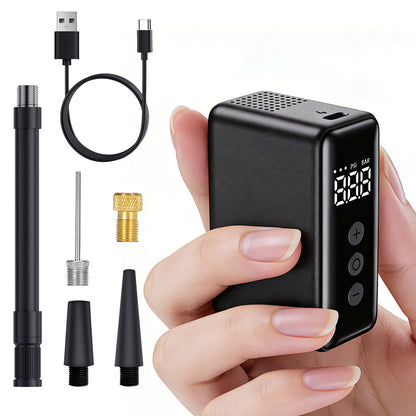 WARMTUYO Electric Mini Bike Air Pump with 120 PSI Pressure Gauge