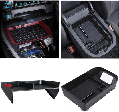 DIAMOOKY Center Console Organizer for Toyota RAV4 (2019-2025) Accessories | Upgraded Gear Shift Storage Tray & Secondary Insert Divider Box - 2 PCS Set