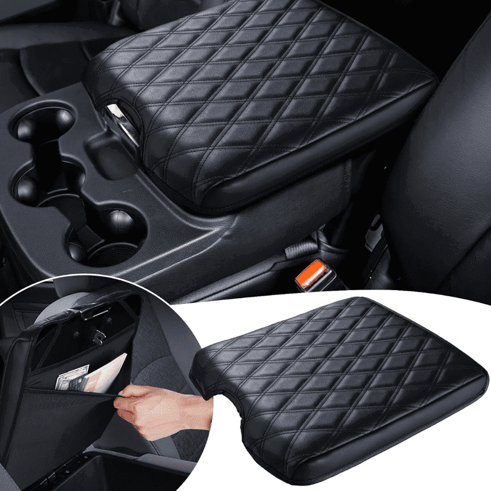 Center Console Cover Armrest Cover Compatible with 2013-2018 Ram 1500&2013-2024 Dodge Ram 2500/3500/1500 Classic Model, Leather Arm Rest Covering for Car