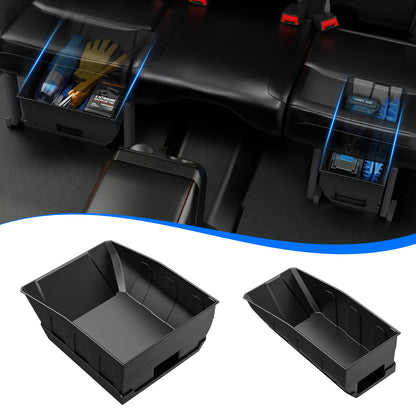 DIAMOOKY Rear Under Seat Storage Box for Jeep Wrangler JL JLU 4-Door (2018-2026) Accessories | Under Back Seat Organizer Tray Tool Case ( NOT for 2-Door, 4xe & Gladiator JT)