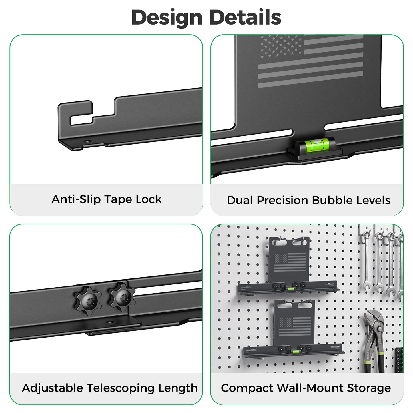 DIAMOOKY Wheel Alignment Tool Plates Kit (2 PCS) - Fast Toe Alignment Tool Without Removing Calipers, Includes 2 Measuring Tapes, Universal Fit for Most Cars, SUVs, & Light Trucks, Flag