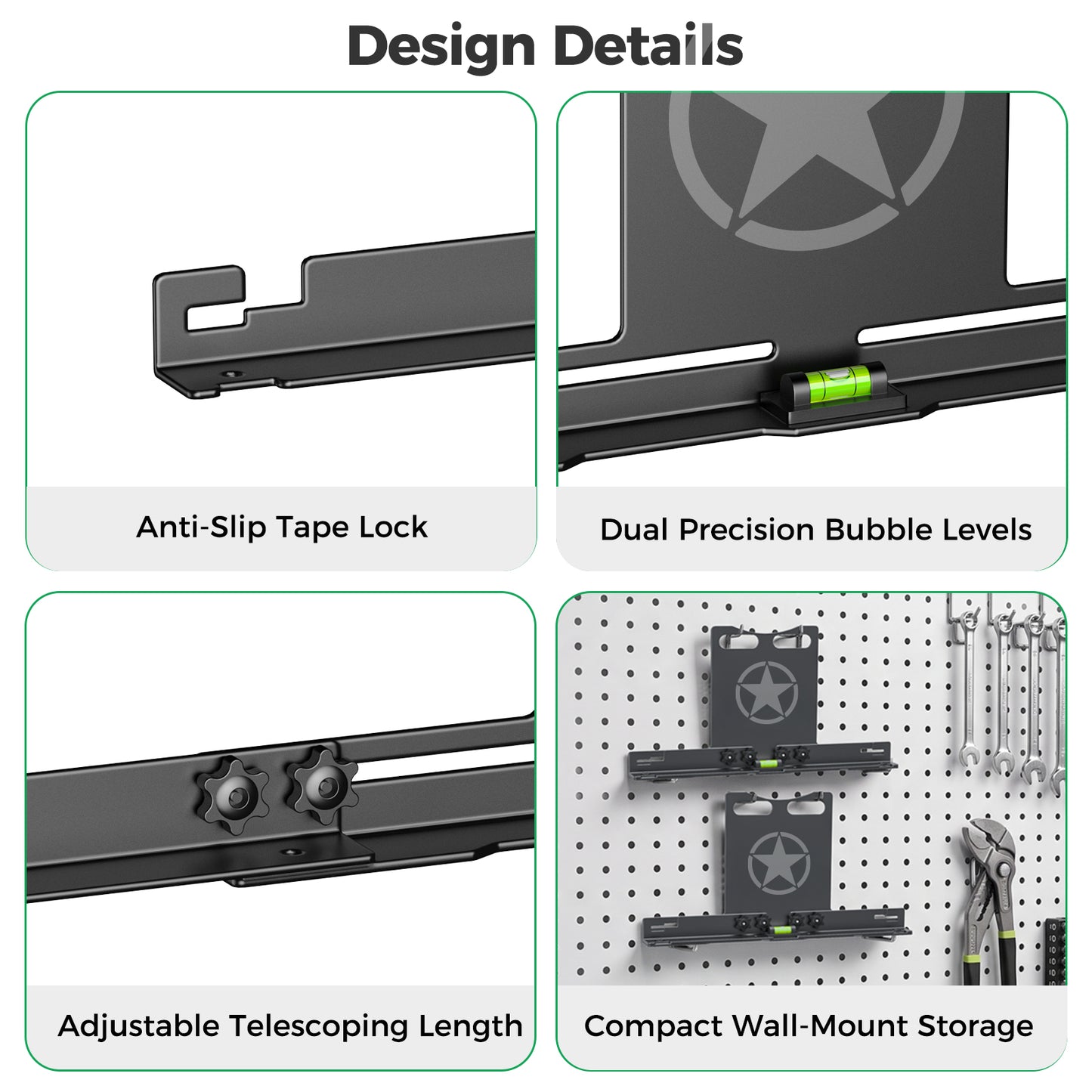 DIAMOOKY Wheel Alignment Tool Plates Kit (2 PCS) - Fast Toe Alignment Tool Without Removing Calipers, Includes 2 Measuring Tapes, Universal Fit for Most Cars, SUVs, & Light Trucks, Star