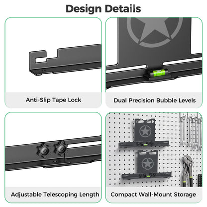 DIAMOOKY Wheel Alignment Tool Plates Kit (2 PCS) - Fast Toe Alignment Tool Without Removing Calipers, Includes 2 Measuring Tapes, Universal Fit for Most Cars, SUVs, & Light Trucks, Star