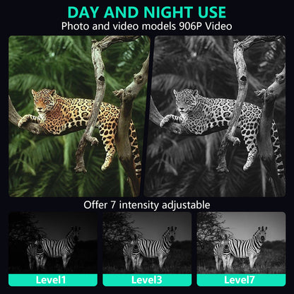 WARMTUYO Night Vision Binoculars, Infrared Night Vision Goggles with HD Video and Photo Modes, 32GB Card,with LED Flashlight for Camping & Security, Gifts for Men