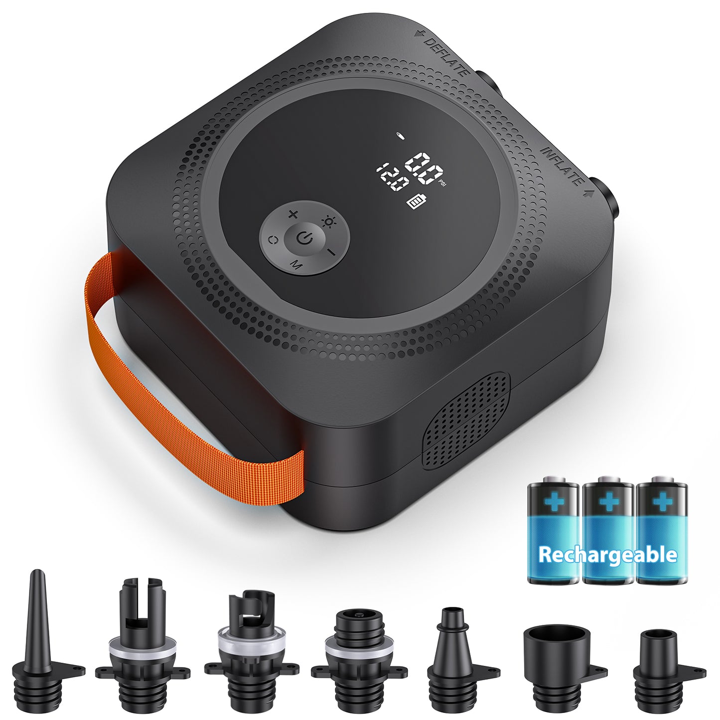 WARMTUYO 22PSI Electric SUP Air Pump 12V DC High Pressure for Paddleboards, Kayaks, Air Mattresses, Swimming Rings, Yoga Balls