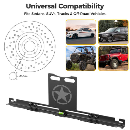 DIAMOOKY Wheel Alignment Tool Plates Kit (2 PCS) - Fast Toe Alignment Tool Without Removing Calipers, Includes 2 Measuring Tapes, Universal Fit for Most Cars, SUVs, & Light Trucks, Star