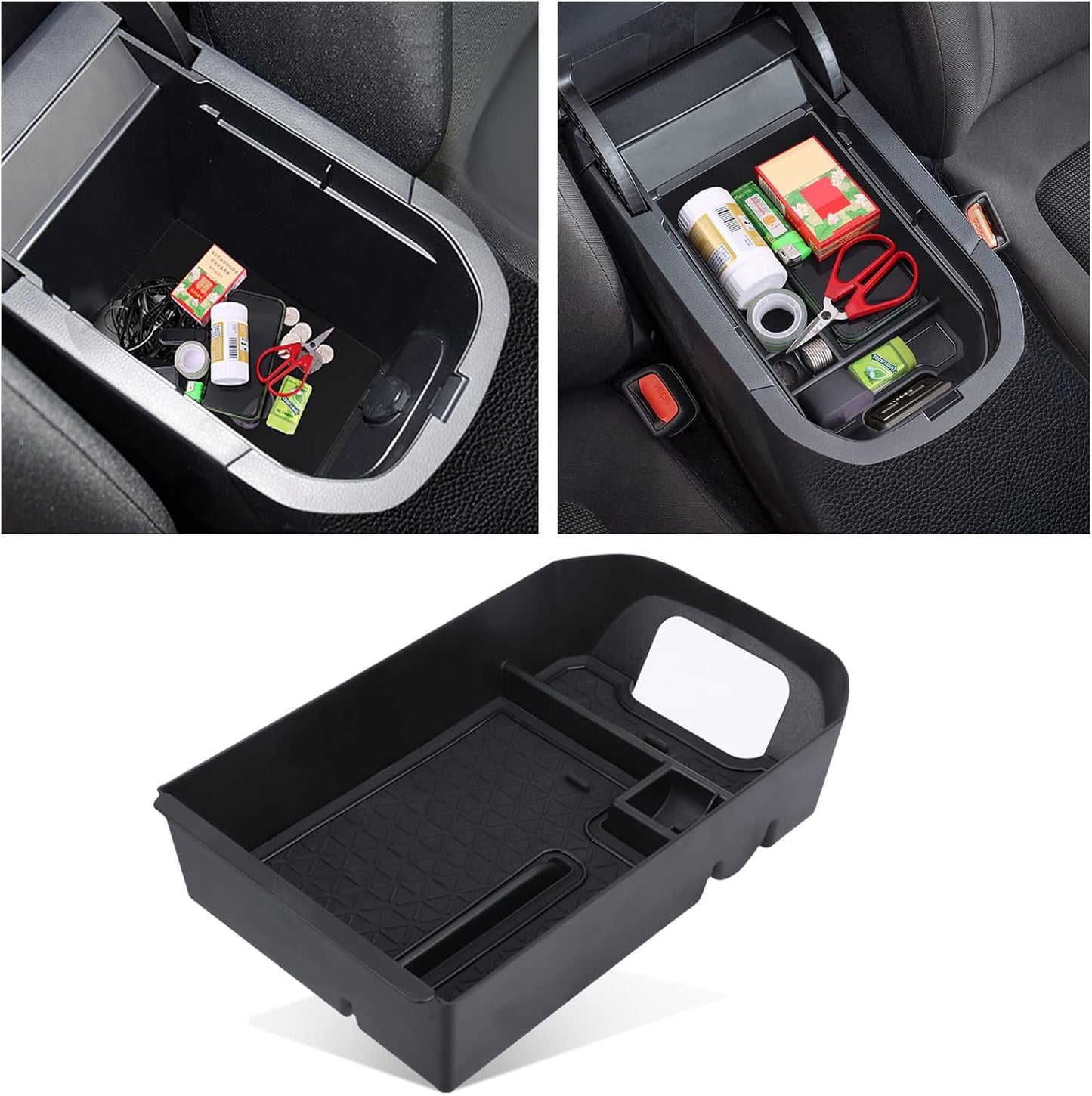 DIAMOOKY Center Console Organizer for Toyota RAV4 (2019-2025) Accessories | Upgraded Gear Shift Storage Tray & Secondary Insert Divider Box - 2 PCS Set