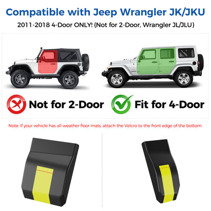 DIAMOOKY Rear Under Seat Storage Organizer Tray for Jeep Wrangler JK JKU 4-Door 2011-2017 - Under Back Seat Cargo Gear Storage Box Accessories (Fits 4-Dr Only)