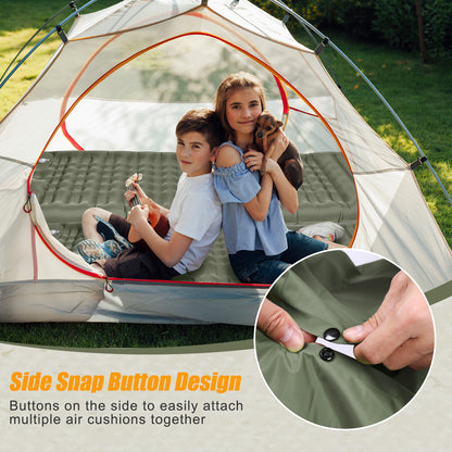 WARMTUYO Self-Inflating Camping Pad | 12CM Thick | Built-In Pillow