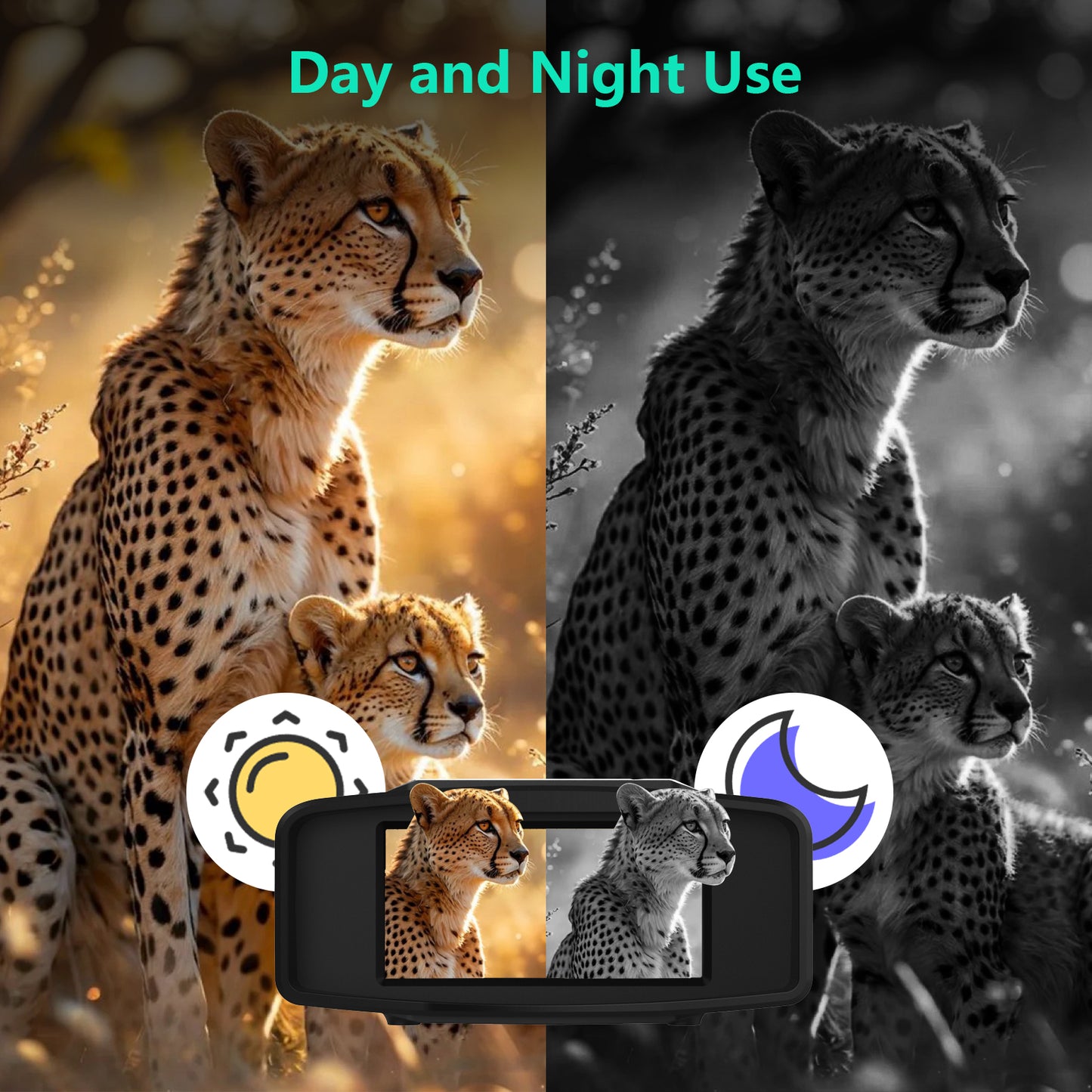 WARMTUYO Night Vision Binoculars, Infrared Night Vision Goggles with HD Video and Photo Modes, 32GB Card,with LED Flashlight for Camping & Security, Gifts for Men