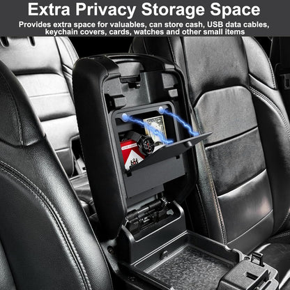 DIAMOOKY Jeep Wrangler & Gladiator Accessories 2PCS Front Under Seat Storage Bin & Center Console Hidden Organizer Box