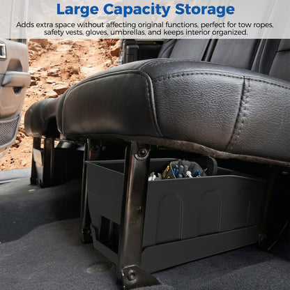 DIAMOOKY Rear Under Seat Storage Box for Jeep Wrangler JL JLU 4-Door (2018-2026) Accessories | Under Back Seat Organizer Tray Tool Case ( NOT for 2-Door, 4xe & Gladiator JT)