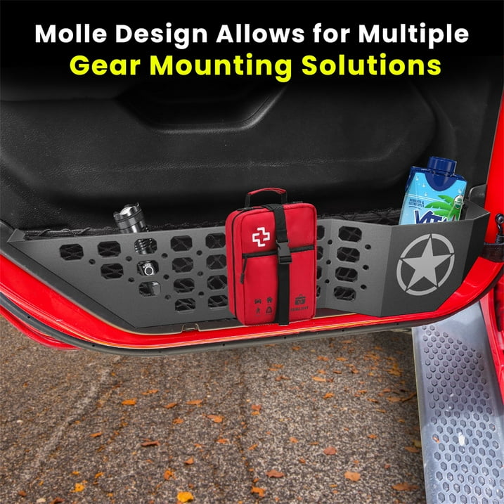 DIAMOOKY Front Door Pocket Storage Box for Jeep Wrangler JL JLU 4XE 2018-2025 & Gladiator JT 2020-2022 2023 2024 2025, 2PCS - Front Door Star
