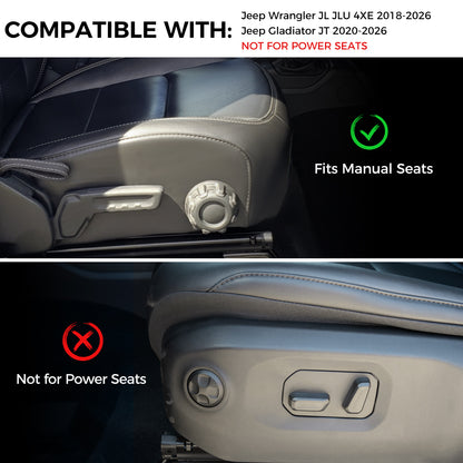 DIAMOOKY Front Door Pocket Storage Boxes for Jeep Wrangler JL JLU 4XE 2018-2026 & Gladiator JT 2020-2026, Plastic Door Organizer Molle Panel Accessories (2PCS, Not for Power Seats)
