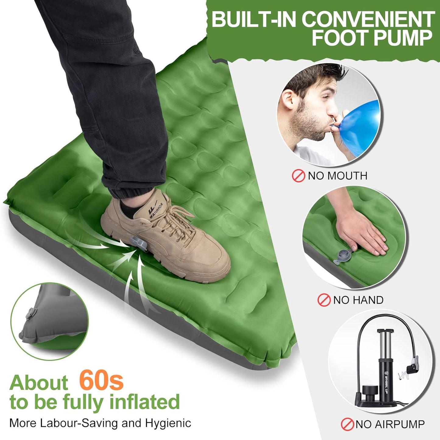 WARMTUYO Self-Inflating Camping Sleeping Pad