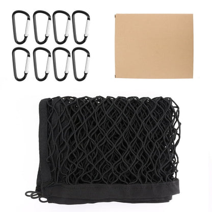 DIAMOOKY 7ft x 7ft Truck Bed Net, Universal Adjustable Elastic Mesh Organizer, Heavy Duty Cargo Net for Pickup Truck Bed, with 8 Hooks - Single Layer