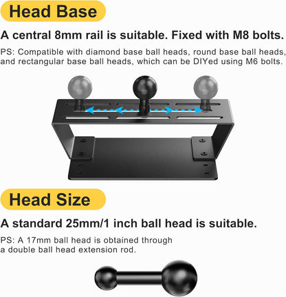 DIAMOOKY Dash Mount Phone Holder for Ford Metal Cellphone Mounting Bracket Stand Compatible with 2015-2020 F150 & 2017-2022 F250 & F350 & 2018-2021 Expedition