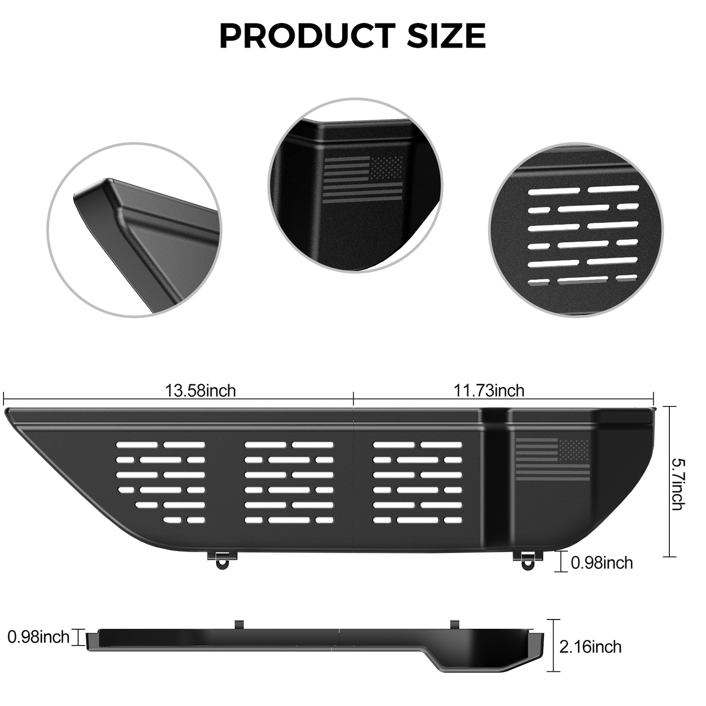 DIAMOOKY Front Door Pocket Storage Boxes for Jeep Wrangler JL JLU 4XE 2018-2026 & Gladiator JT 2020-2026, Plastic Door Organizer Molle Panel Accessories (2PCS, Not for Power Seats)