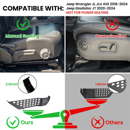 DIAMOOKY Front Door Pocket Storage Box for Jeep Wrangler JL JLU 4XE 2018-2025 & Gladiator JT 2020-2022 2023 2024 2025, 2PCS - Front Door Flag