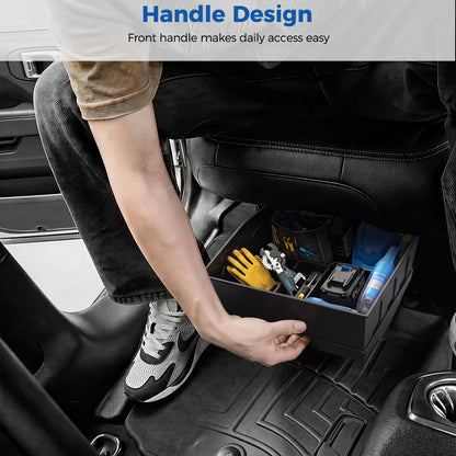 DIAMOOKY Rear Under Seat Storage Organizer Tray for Jeep Wrangler JK JKU 4-Door 2011-2017 - Under Back Seat Cargo Gear Storage Box Accessories (Fits 4-Dr Only)