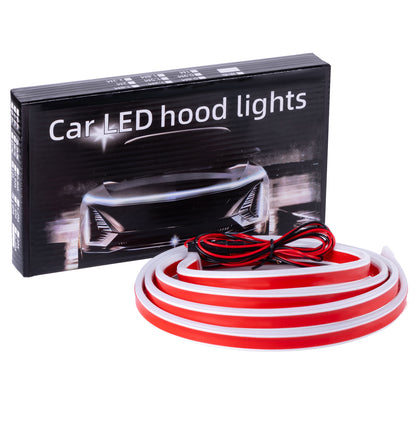 DIAMOOKY 70" LED Hood Light Strip, White Dynamic Scan DRL Engine Hoodbeam Kit | Flexible IP68 Waterproof Daytime Running Lights, Universal Fit for Cars, SUVs & Trucks