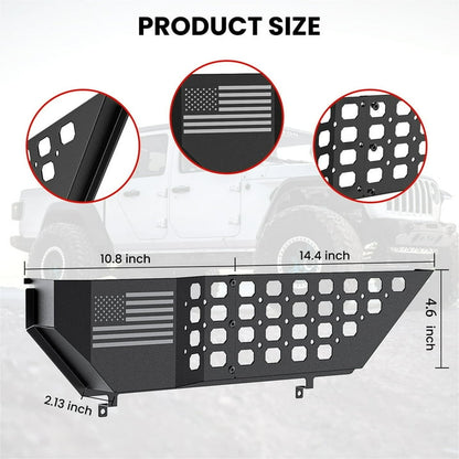 DIAMOOKY Front Door Pocket Storage Box for Jeep Wrangler JL JLU 4XE 2018-2025 & Gladiator JT 2020-2022 2023 2024 2025, 2PCS - Front Door Flag