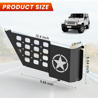 DIAMOOKY Rear Door Pocket Storage Box for Jeep Wrangler JL JLU 4XE 2018-2025 & Gladiator JT 2020-2022 2023 2024 2025, 2PCS - Rear Door Star