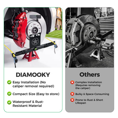 DIAMOOKY Wheel Alignment Tool Plates Kit (2 PCS) - Fast Toe Alignment Tool Without Removing Calipers, Includes 2 Measuring Tapes, Universal Fit for Most Cars, SUVs, & Light Trucks, Star