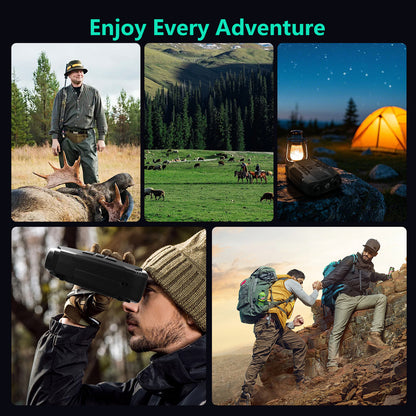 WARMTUYO Night Vision Binoculars, Infrared Night Vision Goggles with HD Video and Photo Modes, 32GB Card,with LED Flashlight for Camping & Security, Gifts for Men