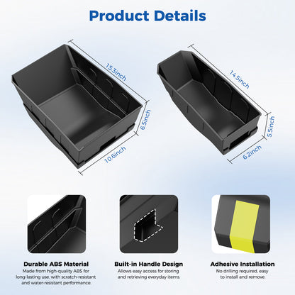DIAMOOKY Rear Under Seat Storage Organizer Tray for Jeep Wrangler JK JKU 4-Door 2011-2017 - Under Back Seat Cargo Gear Storage Box Accessories (Fits 4-Dr Only)