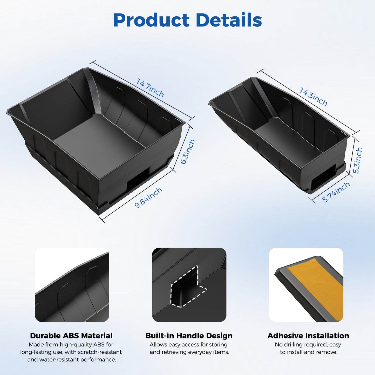DIAMOOKY Rear Under Seat Storage Box for Jeep Wrangler JL JLU 4-Door (2018-2026) Accessories | Under Back Seat Organizer Tray Tool Case ( NOT for 2-Door, 4xe & Gladiator JT)