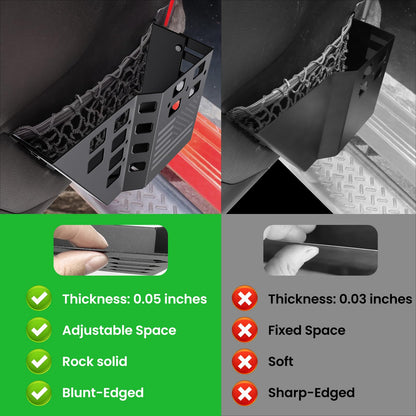 DIAMOOKY Upgraded Metal Front Door Pockets Molle Panels for Jeep Wrangler JK JKU 2007-2018 2/4 Doors, Adjustable Door Storage Box Organizer Accessories (2PCS)