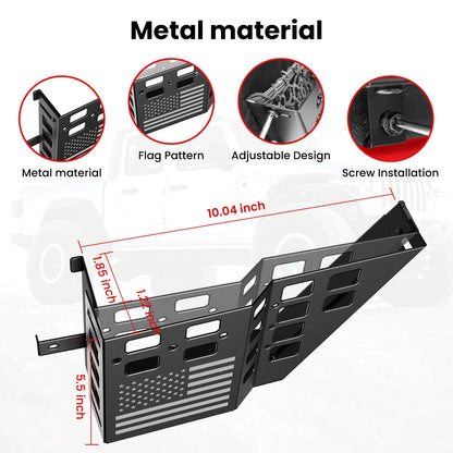 DIAMOOKY Upgraded Metal Front Door Pockets Molle Panels for Jeep Wrangler JK JKU 2007-2018 2/4 Doors, Adjustable Door Storage Box Organizer Accessories (2PCS)
