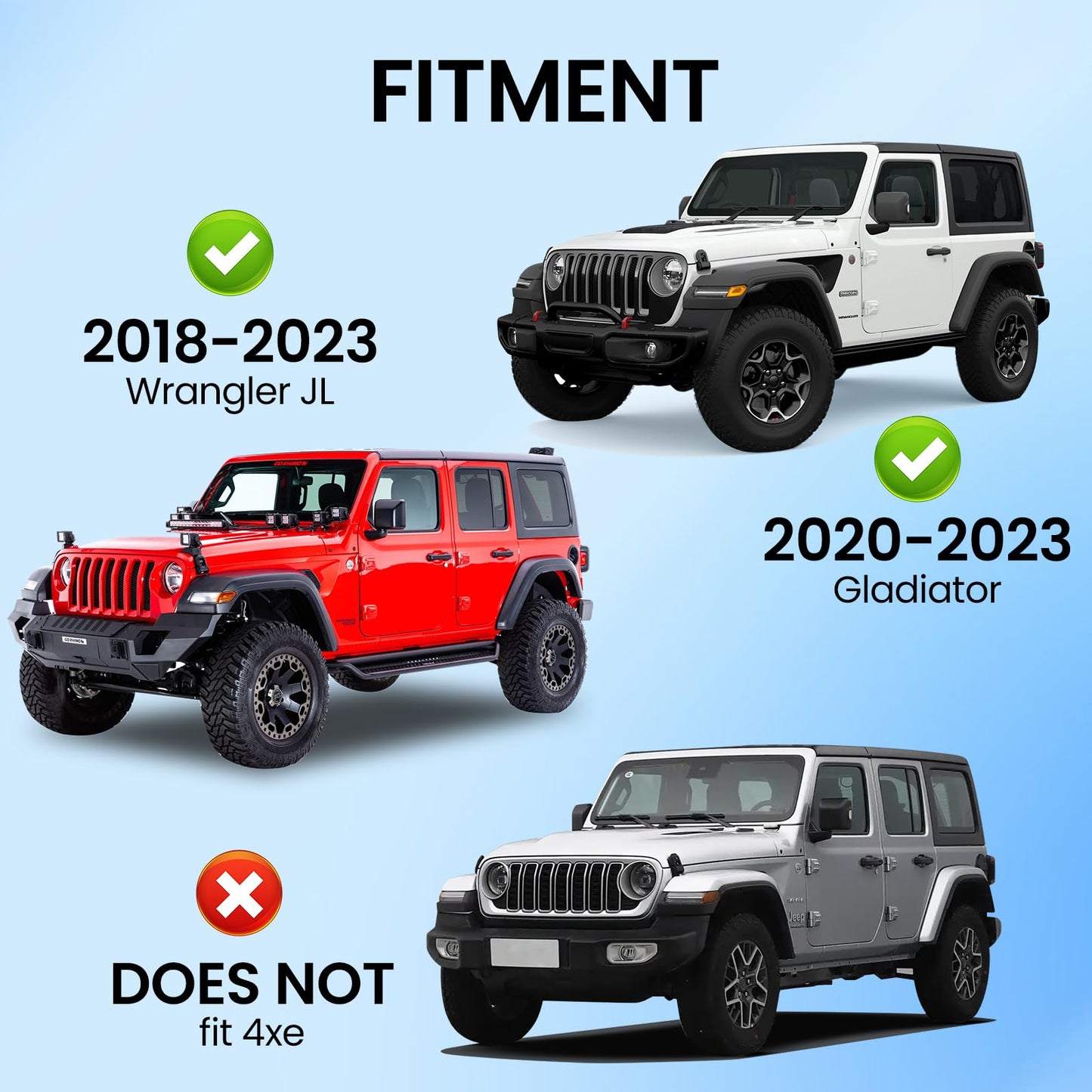 DIAMOOKY Stainless Steel Phone Mount for Jeep Wrangler JL (2018-2023) & Gladiator JT (2020-2023), Magnetic & Clamp Dual Holders, All-Metal Shakeproof Dash Bracket, Non-4xe
